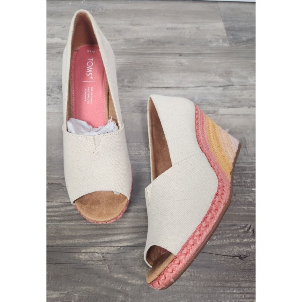 Tom's Women's Sz. 8.5 Michelle Ombre Wedge Sandals